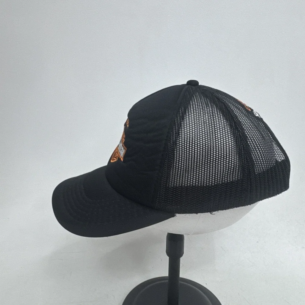 Harley Davidson Aruba black mesh snapback hat rear embroidered patch